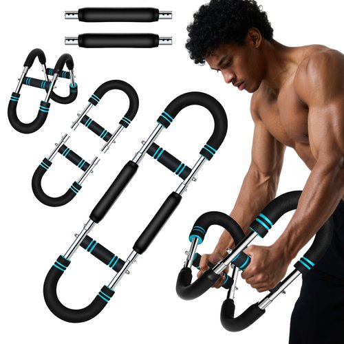 Pro-Grade Twister Arm Trainer- 60-110lb Adjustable Arm Chest Exerciser for Men,Portable Spring Resistance Chest Workout Equipment,Power Twister Bar with Anti-Slip Grips for Home Gym Strength Training