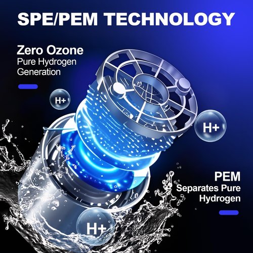3Min Hydrogen Water Bottle, 1800ppb Hydrogen Water Bottle Generator - SPE/PEM Technology, Gifts for Women, 14OZ Portable Hydrogen Water Generator - Back to School Gift, for Home, Gym, Travel & Office