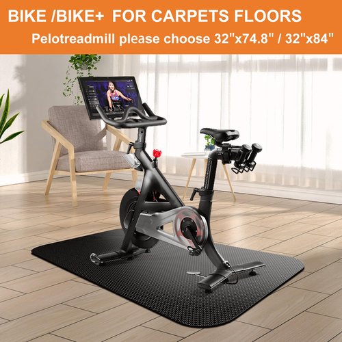 Treadmill Mat,Bike Mat,Stationary Bike Mat,Foldable Treadmill Mat for Hardwood Floors and Carpet.for Exercise Bike,Exercise Equipment Indoor Cycles,Rowing Elliptical (23.6" X 60")