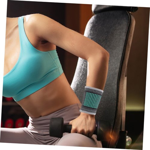 OUNONA 1 Pair Self Heating Graphene Wrist Guards for Sports Support for Men Women Breathable Comfortable Design for Basketball Yoga Fitness and More