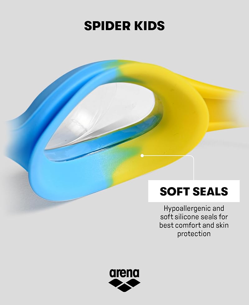 ARENA Lightblue Kids Swim Goggles - Anti-Fog, No Leak, Ages 2-5 Variation: Lightblue/Blue