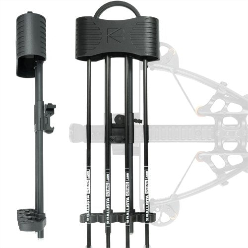 BALLISTA Universal Crossbow Quiver – Fits 4 Arrows (5.5 mm-8.8mm) – Quick-Detach Picatinny Mount – Lightweight & Durable