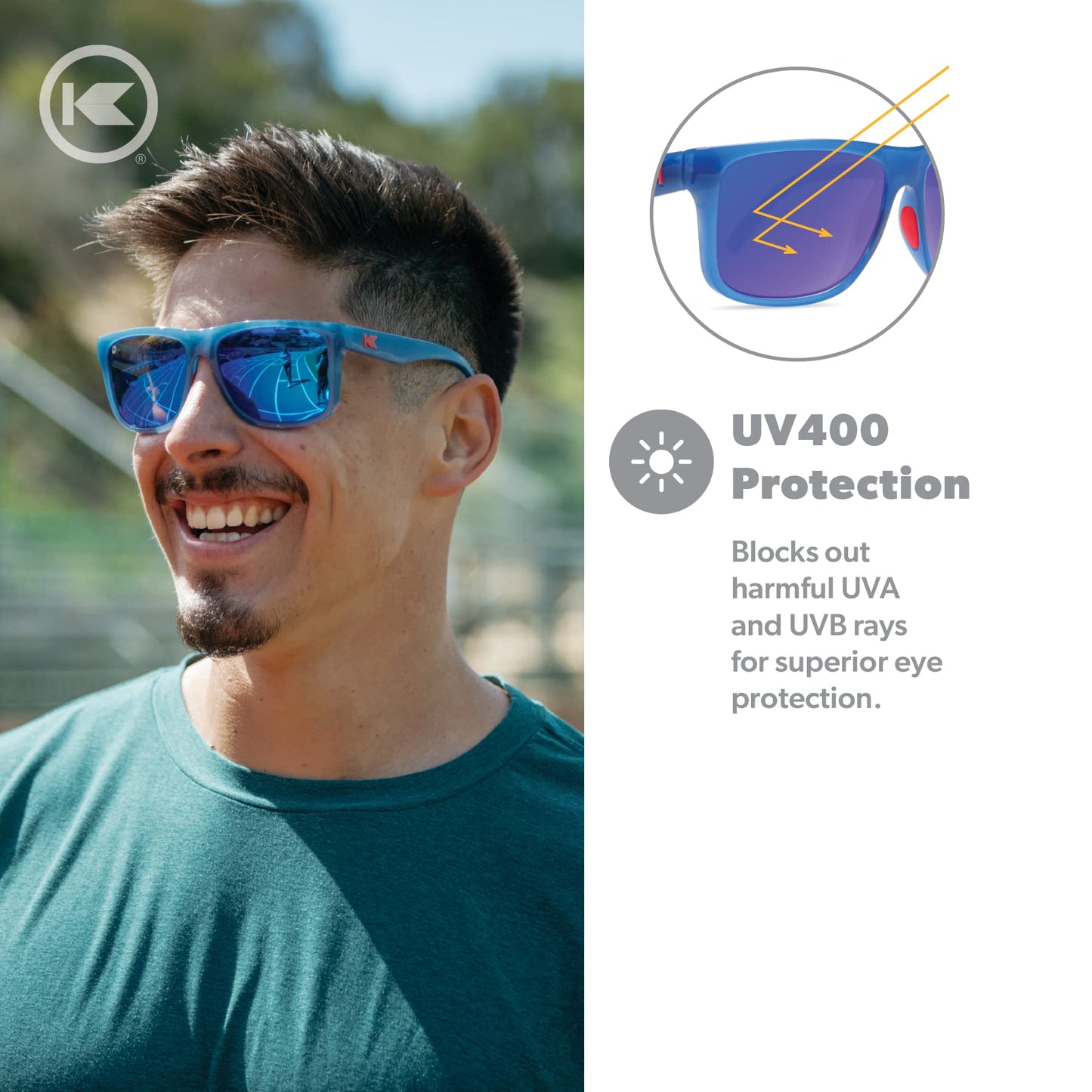 Knockaround Torrey Pines Sport Polarized Sunglasses for Men & Women - UV400 Protection - Running