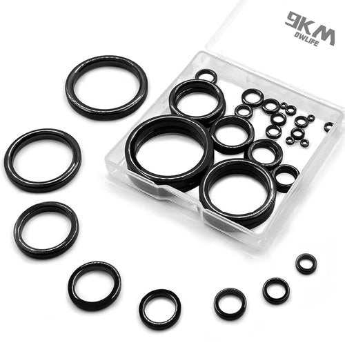 9KM DWLIFE Fishing Rod Repair Ceramic Guide Ring 28pcs Replacement Kit 14 Sizes 0.13in to 1.86in