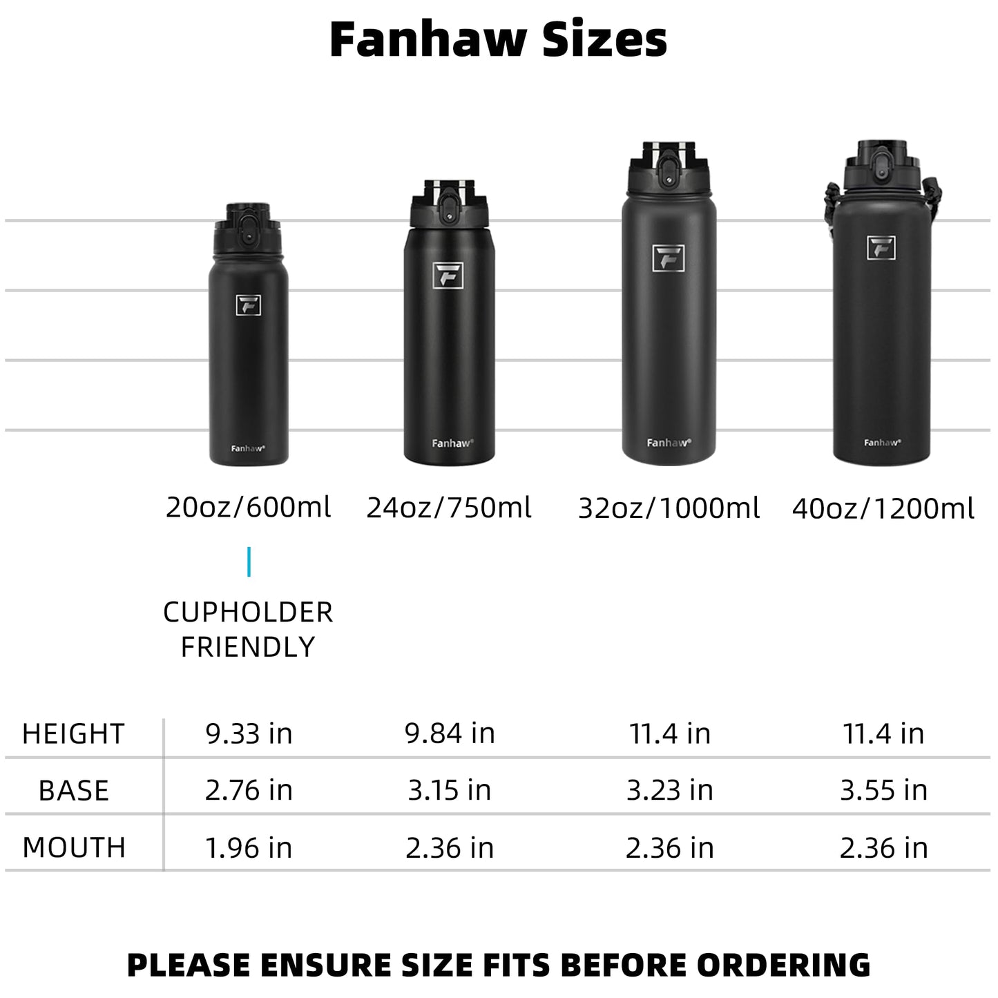 Fanhaw 24 Oz Insulated Stainless Steel Vacuum Water Bottle with Anti-Dust Pop-Open Lid - For Kids, Women, Men | Leak & Sweat Proof (Pink)