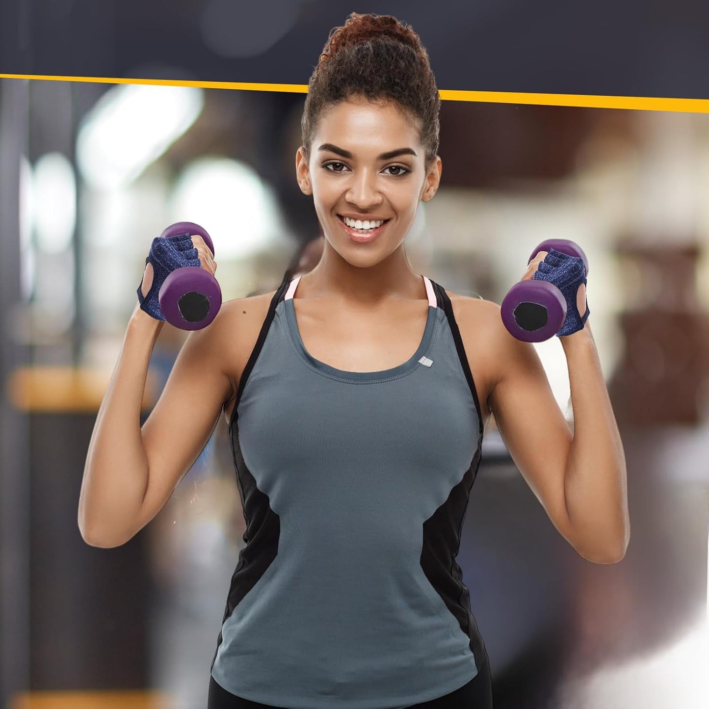 3 Pairs Silicone Yoga Gloves for Women Non Slip Fingerless Pilates Gloves for Gym Exercise Workout Weight Training Mitten One Size Fits Most Women Men