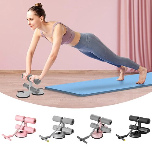 Sit-up Assistant Bar with Resistance Band, Abdominal Core Training Sit Up Foot Holder, Compact Sit up Exercise Equipment Foot Holder with Double Suction, Situp Bar Assistance for Ab Workouts, Sit-Ups & Core Exercises, Portable Device Home Gym Exercise Equ