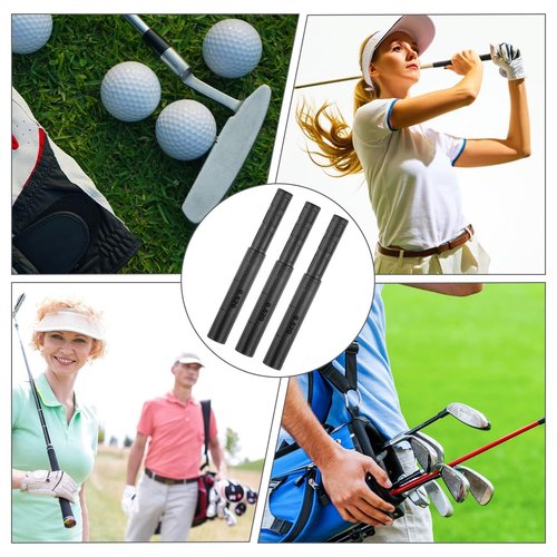Yolev 3pcs Putter Shaft Extension,0.52" Golf Shaft Extension for Iron and Wood Putter,Black Golf Club Extensions Stick Extender Rod Accessories(Plastic)