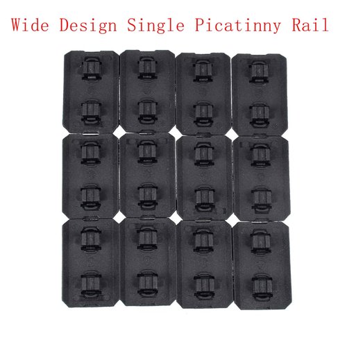 LOTGAUEN Picatinny Rail 12Pack Polymer Rail for M-Rail Black