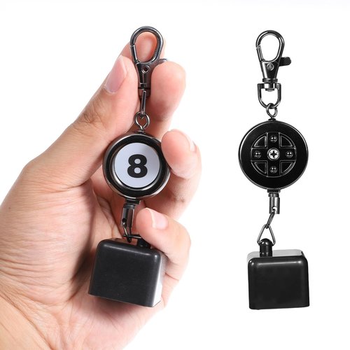 Pool Chalk Holder Billiards Snooker Cue Chalk Holder with Retractable Key Ring Pool Table Accessories Billiards Accessories for Billiard Lovers
