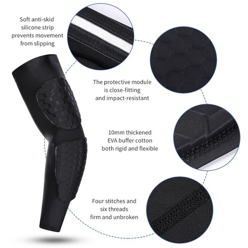 BOPEAN 2PCS Arm Elbow Sleeves Crashproof Pads for Youth Adult Sports