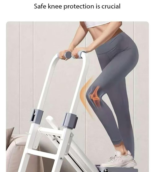 Foldable Stair Stepper Machine with Adjustable Handlebar & Step Counter - Compact Stair Climber for Home Gym, Cardio Workout Equipment, Space-Saving Step Machine for at-Home