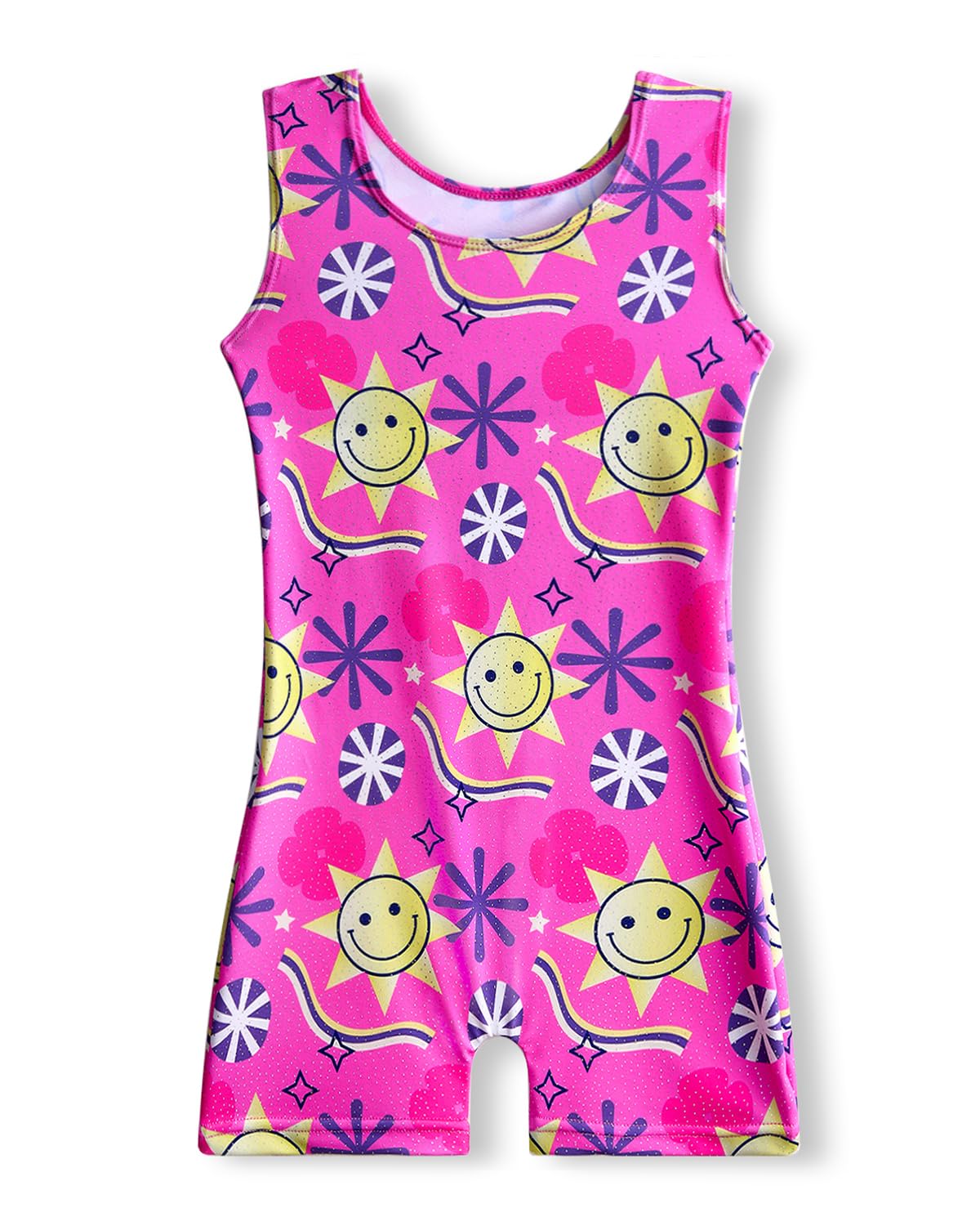 YDMZX Girls Gymnastics Leotards with Shorts Toddler Kids Gymnastic Tumbling Biketards Unitards Outfit Sparkly 2-10 Years Old