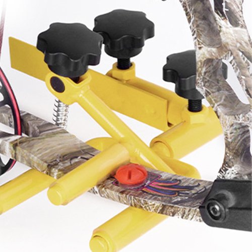 BJLIFE Bow Vise for Compound Bows, Portable Compound Bow Stand, Stainless Steel Bow Vise Archery Bow Maintenance Tool with Screw Holes, Angle Adjustable