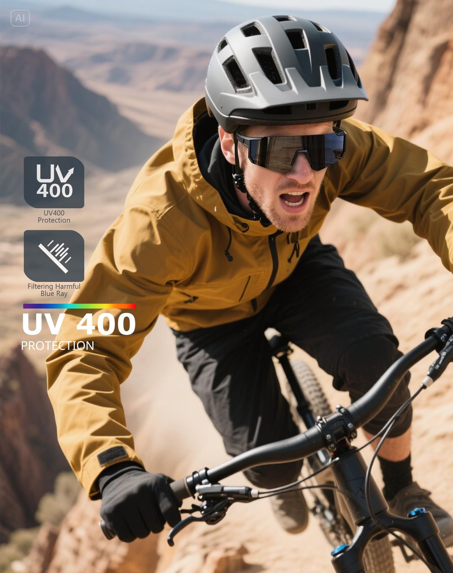 KALIYADI Sunglasses-Men Sports Mens-Sunglasses Women: Sun Glasses with UV400 for Running Cycling Golf Fishing