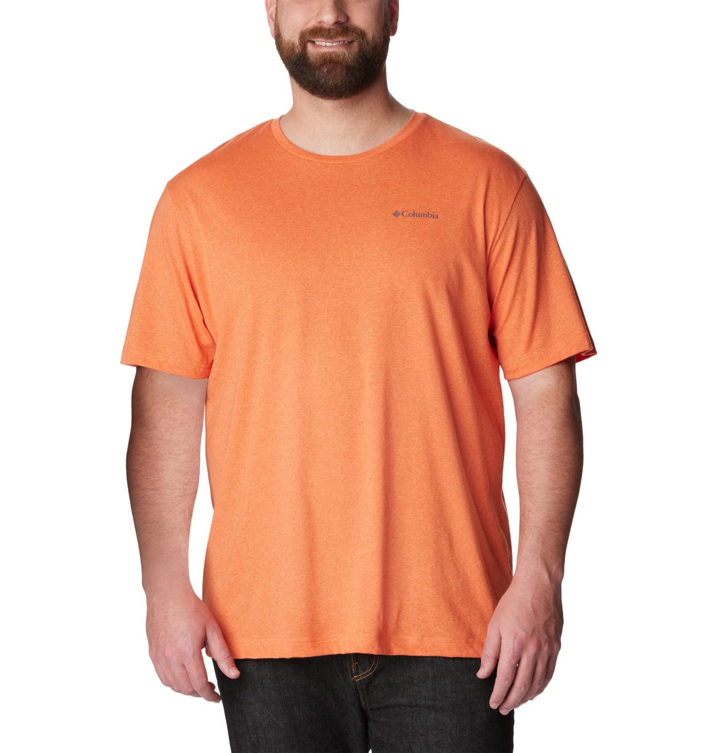 Columbia Men's Thistletown Hills Short Sleeve, Desert Orange Double Dye, 3X Tall
