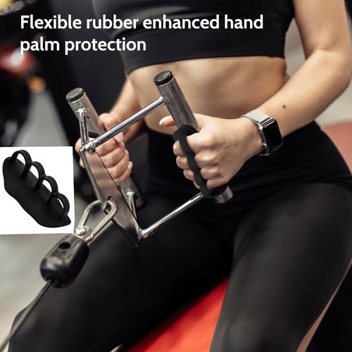 Fangool Gym Grips,Weight Lifting Grips for Men Women,New Rubber Gym Grips Palm Protection Gloves for Weight Lifting, Dumbbell, Bar Pad Pull Up Grippers, Anti-Slip Workout Grips