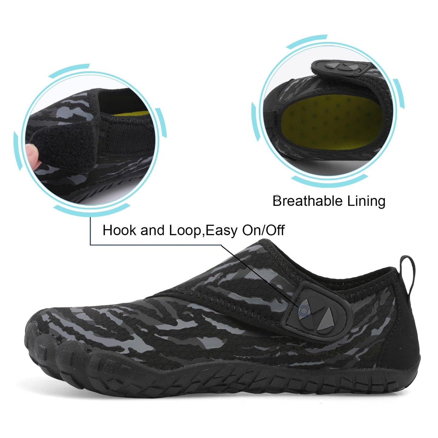 Centipede Demon Kids Water Shoes Girls Boys Quick Dry Aqua Shoes Barefoot Water Sneakers for Beach Swim Pool Boats Outdoor Water Sports Little/Big Kid