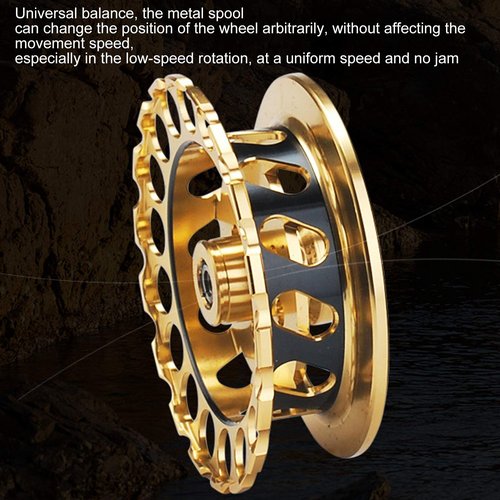 Inline Ice Fishing Reel, All Metal Fishing Wheel 3.6:1 Positioning with Magnetic Automatic Line Out Device for Raft, Lake, Sea, Rock Fishing (Left Hand)