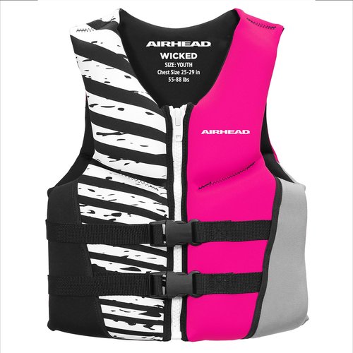 Airhead Wicked Kwik-Dry NeoLite Flex Lift Jacket, US Coast Guard Approved, Designed for Water Sports, Youth and Women's