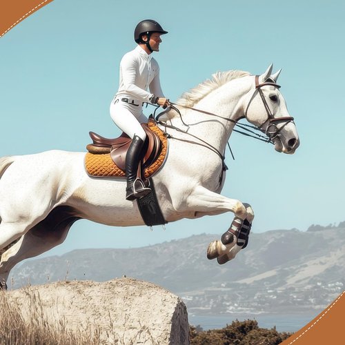 Eccliy 32 Inch Equine Horse Cinch Elastic Saddle Cinch Girth with Buckle for Western Horse Riding Supplies