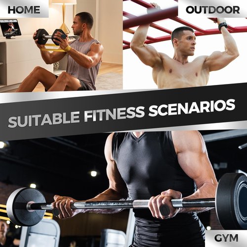 AGSDGAWD Weight Lifting Grips for Men and Women, Ergonomic Anti-Slip Rubber Gym Grip Pads, Fingerless Workout Gloves for Dumbbell, Deadlift, Barbell, Pull-Up, Strength Training, Gym Training(Black)