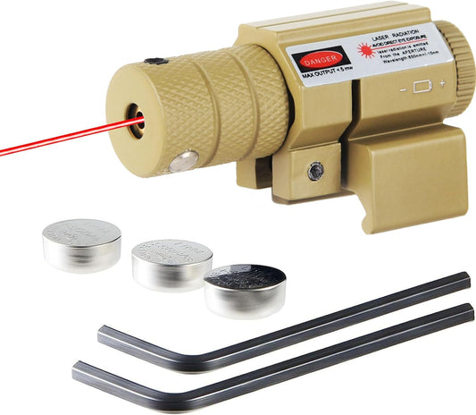 KASENTE Red Laser Beam Sight with 21mm Picatinny Weaver Rail Mount for Airsoft Gun Pistol Rifle