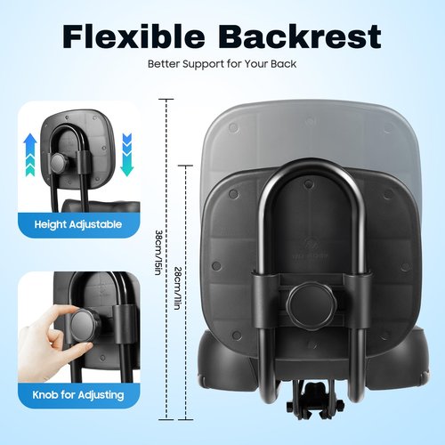 lkoewqzamx Front-Mounted Kids Bike Seat for Ages 3-6, Adjustable Safety Belt & Non-Slip Handle, Fits Most Mountain Bikes, Max Load 100kg