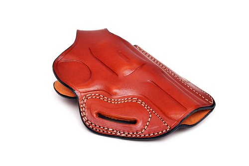 Leather Holster for Taurus 856 Defender 3" Barrel, OWB Thumb Break, Genuine Leather, Right Handed, ShnLeather (Brown)