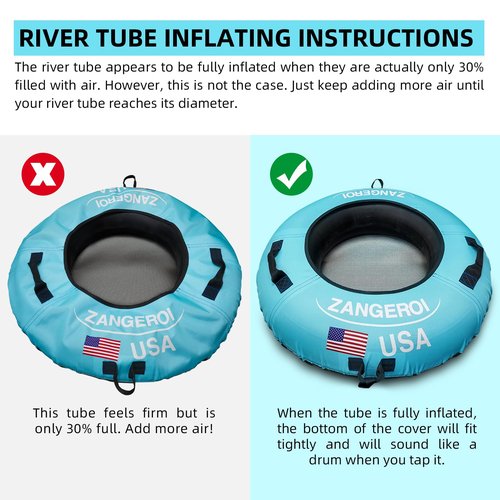 River Tube River Tubes for Floating Heavy Duty with River Tube Cover River Run Tubes for Floating Inner Tubes for River Floating River Rat Tubes for Floating River Floats for Adults Heavy Duty