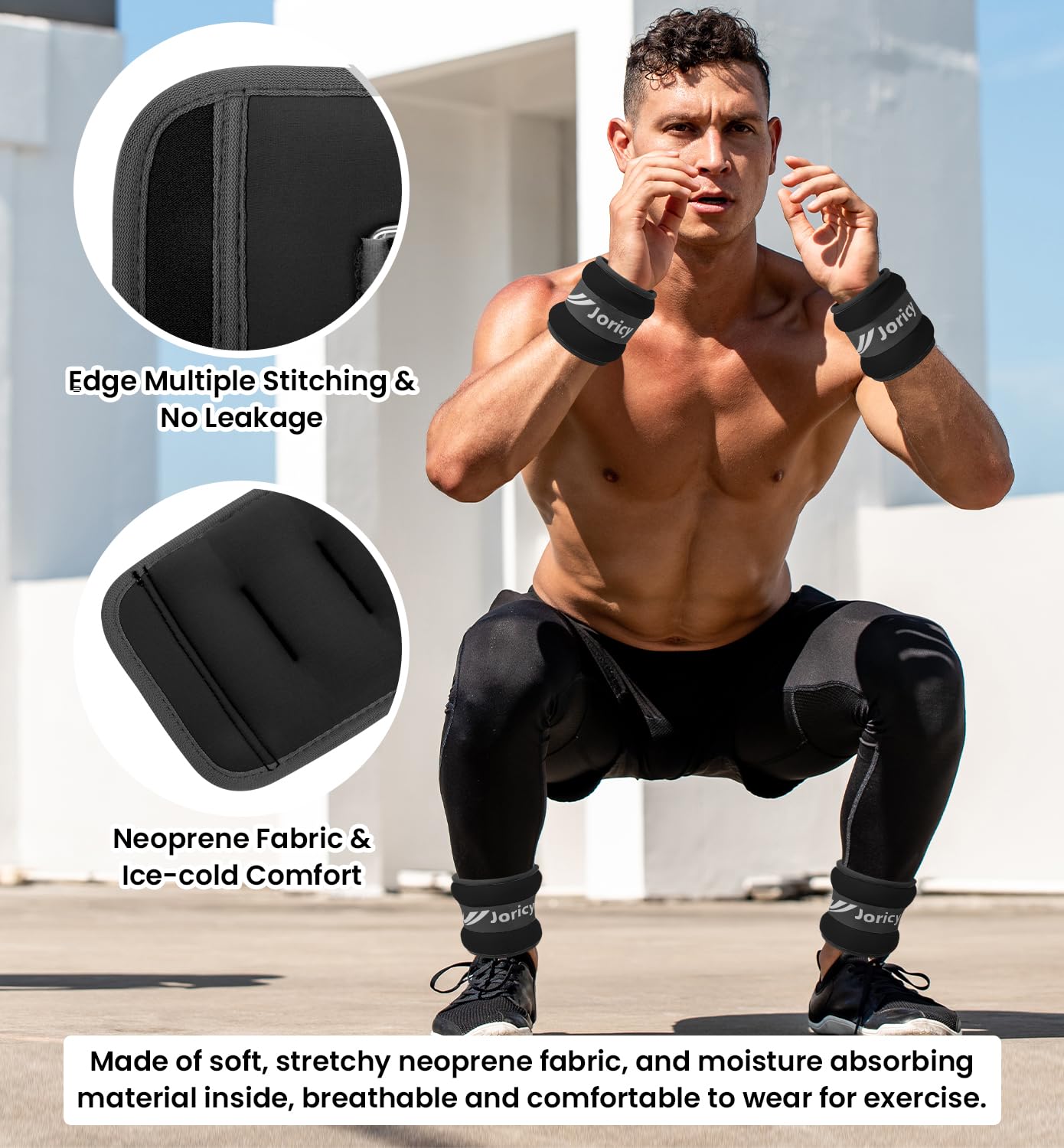 Ankle Weights, Wrist Leg Arm Weight for Women Men Children with Adjustable Straps, Strength Training Weighted for Yoga, Jogging, Running, Walking, Fitness, Gym Workout - 4LBS Pair (2 LB Each Weight),