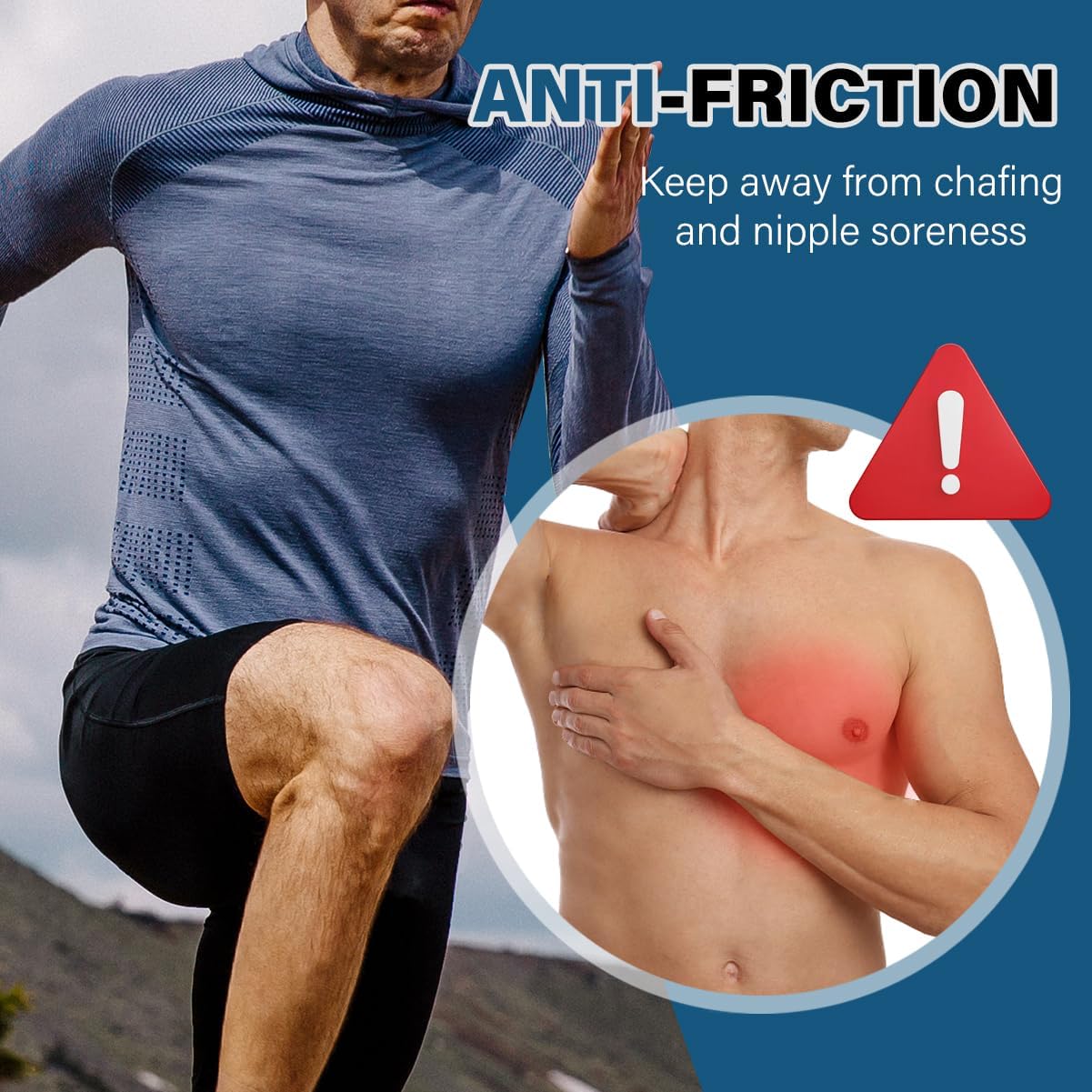 100 PCS Men's Nipple Cover, The Original Sports Nipple Cover -Nipple Chafing Prevention
