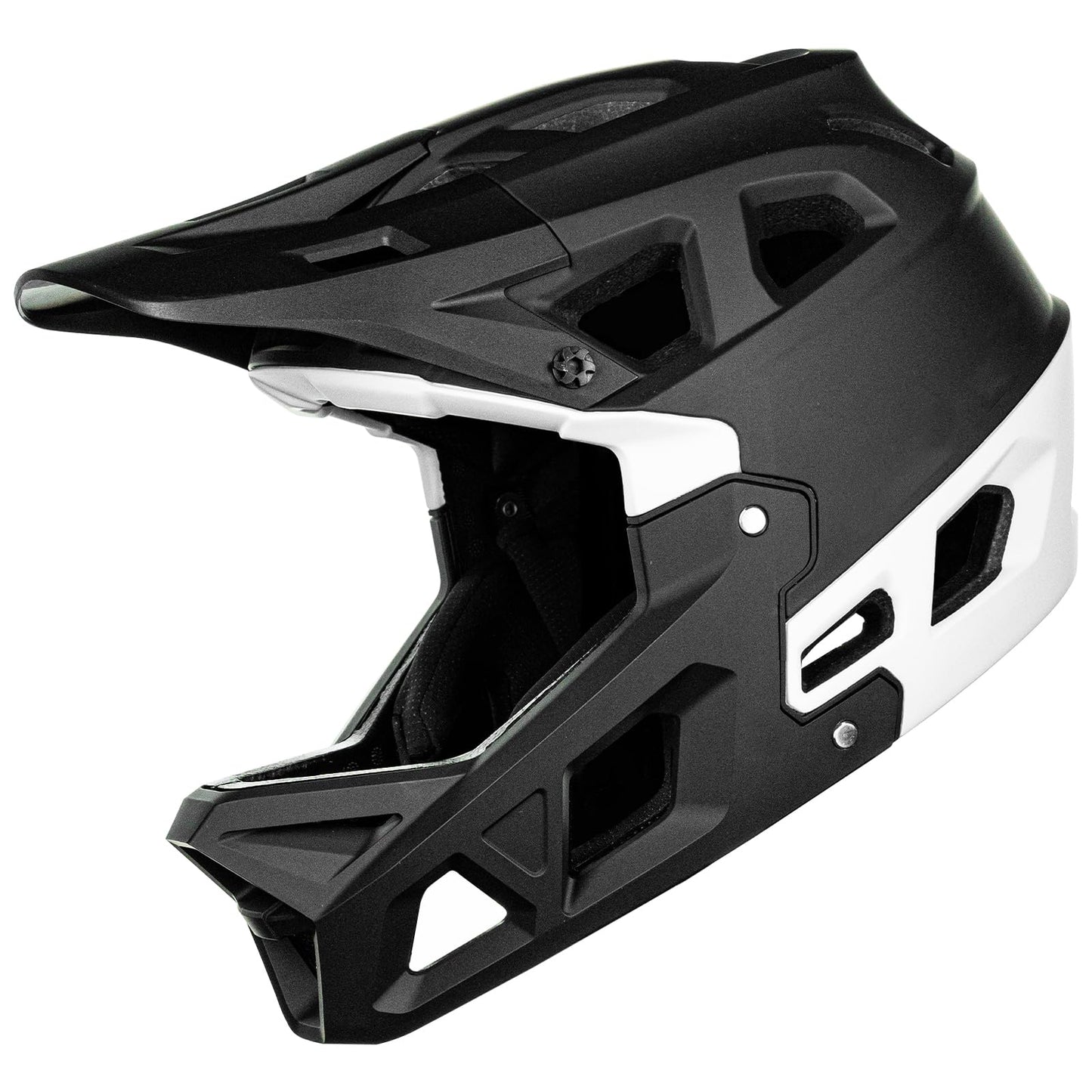 ILM Adult Mountain Bike Helmet Men & Women Full Face Lightweight BMX MTB Helmet ASTM CPSC CE Certified Cycling Helmet Model ZL-B068 (BW, Large)