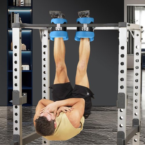 ZGROCK Anti Gravity Inversion Hang Up Boots Inversion Boots Gravity Compression Relief Exercise Recovery with 2 Meter high Intensity Band (Blue)