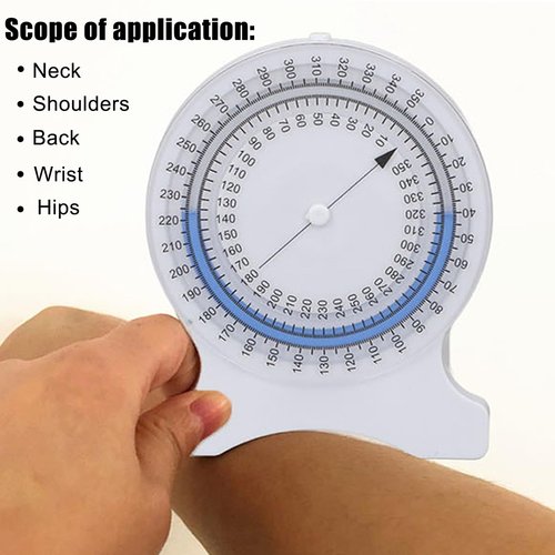 Baseline Bubble Inclinometer for Physical Therapy Accurate Measurements, Non Leak Bubble, Ideal for Students and Professionals (Blue)