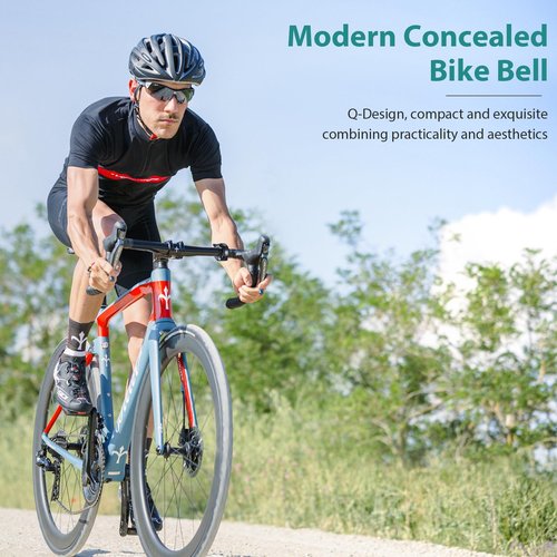 Topcrown Bike Bell, Aluminum Alloy Bicycle Bells for Adults Kids Max 110 dB, Bike Horn Fit 22.2-31.8 mm Handlebar for Mountain Road Bike Scooter Ebike (Black)