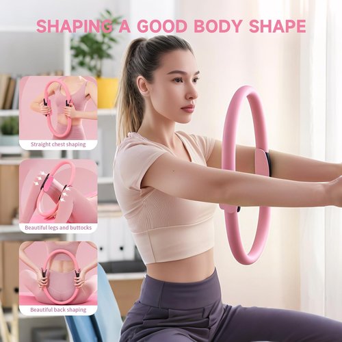 Pilates Essential Kit - Portable Fitness Equipment - with Toning Pilates Ring & Long Resistance Bands & Pilates Loop Bands & Soft Pilates Ball & Pilates Grip Socks (Green)
