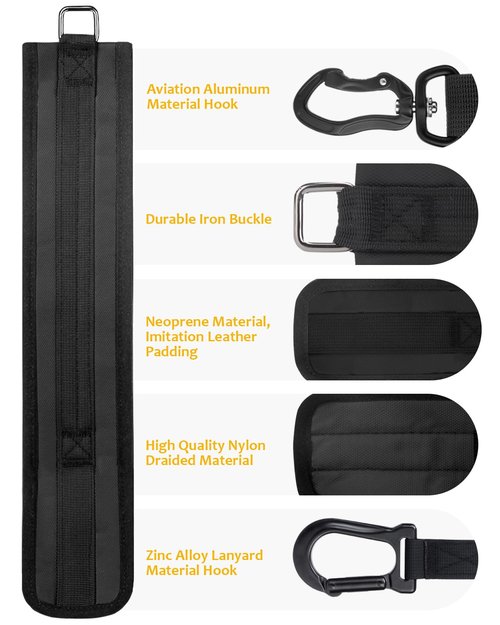 Extender Belt for Speediance Gym Monster - Premium Extension Straps for Cable Attachments, Say Goodbye to Wires Rubbing Your Arm - Black