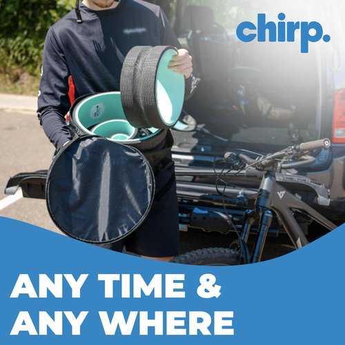 Chirp Wheel Carrying Case - Travel Case for On the Go Back Pain Relief & Stretching - Compatible with Yoga Supplies and Foam Roller Sets Wheels Not Included