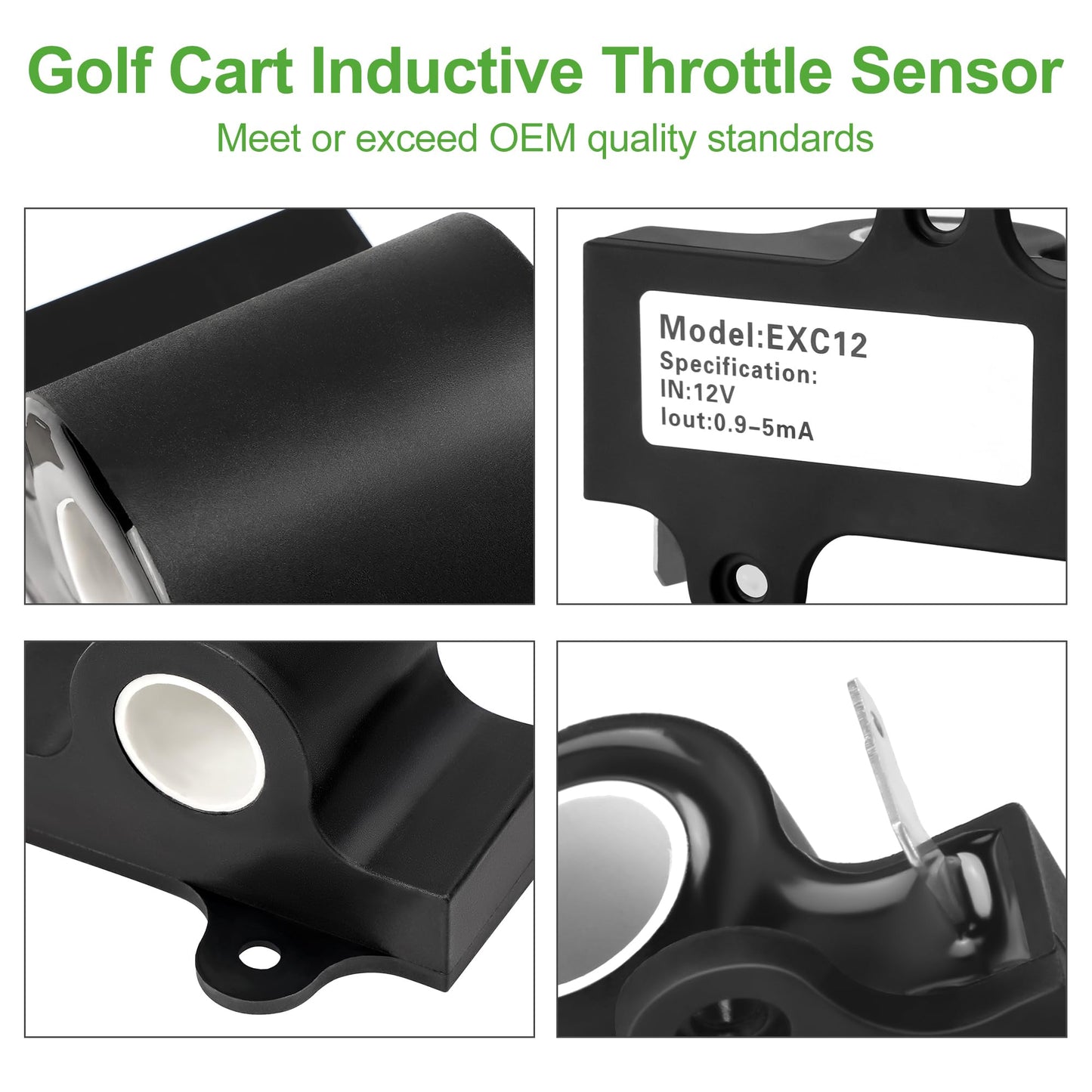 10L0L Golf Cart Inductive Throttle Sensor for EZGO TXT Medalist Electric 1994 & Up Golf Carts Replaces 25854G01 25854-G01