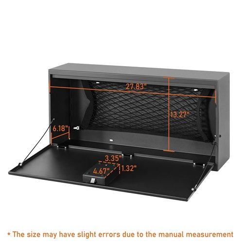 u-Box JL Tailgate Table Storage Lock Box Foldable Cargo Shelf Organizer Compatible with 2018 2019 2020 2021 2022 2023 2024 2025 Jeep Wrangler JL & Unlimited