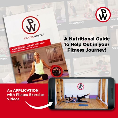 Trend Makers Pilates Wheel Digital Deluxe Adds an Anchor to Expand The Exercise Repertoire - Plus a Nutrition Guide and 15 Online Instructional Videos