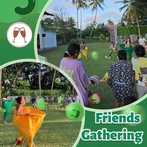 Arnbz 2025 New 4 PCS Granny Pants Outdoor Game, Oversized Giant Granny Pants Yard Game with 16 Bouncy Balls & 2 Pumps, Party Super Pant Challenge Games for Backyard Parties Family Reunion