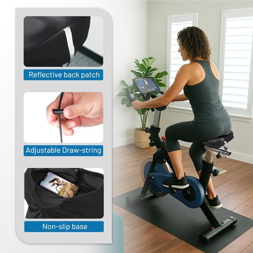 LONGDE Wide Bike Seat Cover – 13.5” x 10.5” Gel Padded Bicycle Cushion for YLG Saddle – Anti-Slip, Medium Firm Support for Indoor & Outdoor Riding