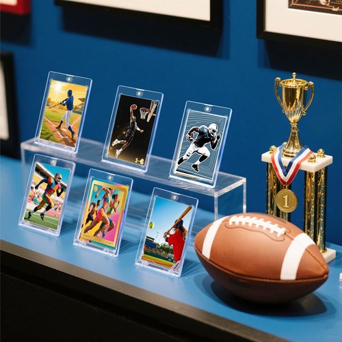 TRUGQ 30ct Magnetic Card Holder for Trading Cards,35PT One Touch Card Holder Super - Strong Baseball Card Holders,Ideal for Display & Storage Display Case for Standard Cards