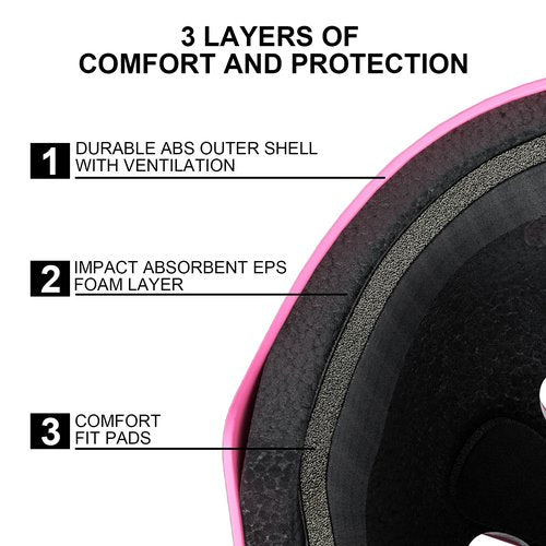 67i Bike Helmet for Adults & Kids 8-14 - Adjustable L (22.83??23.82?? Lightweight Ventilated Cycling Helmets with 11 Vents (Pink)
