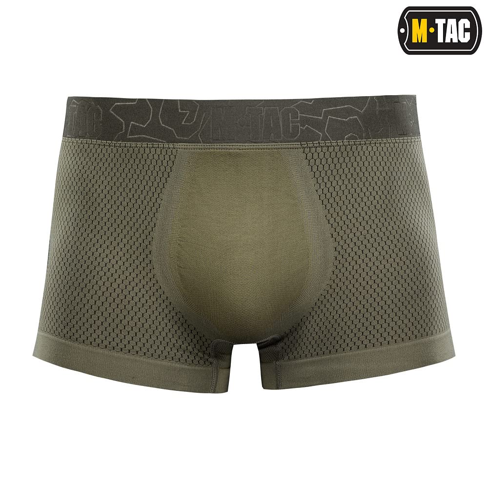M-Tac Tactical Underwear for Men Boxer Style - Breathable Moisture Wicking Underpants (Olive, L)