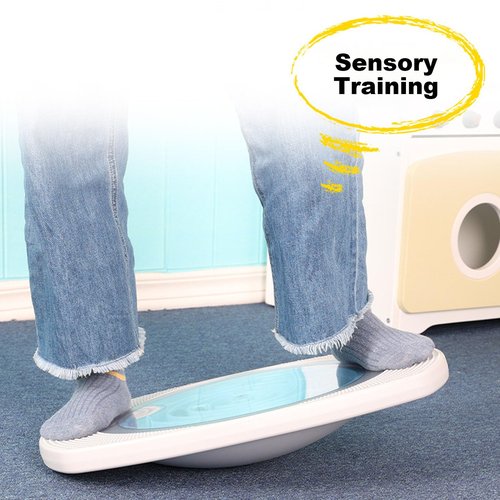Balance Board with Maze, Labyrinth Wobble Board with Marble Maze, Rocking Seesaw for Sensory Training, Balance Boards with 2 Replacement Labyrinth Disks, Non-Slip Pedals Indoor Max Load 220 Lbs