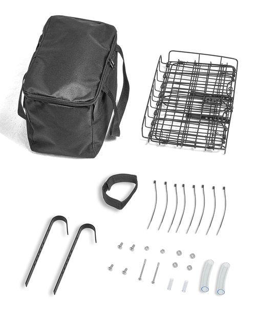 Zacro Bike Basket Front/Rear, Folding Bicycle Basket with Removable Liner Bag, Large Quick Release Design Metal Ebike Basket for Adult Women/Men Carrying Dogs, Pets, Fruit & Grocery