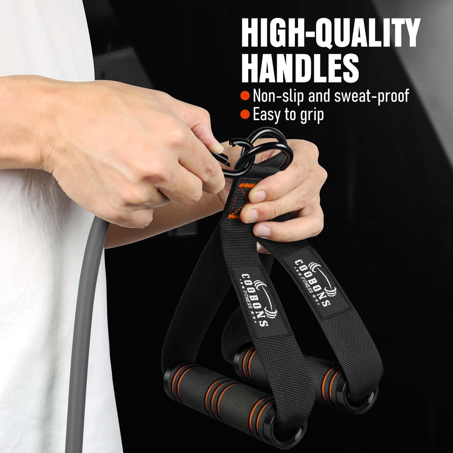 Resistance Bands with Handles, 225lb Exercise Bands for Working Out, Fitness Bands, Workout Bands with Door Anchor and Ankle Straps, Physical Therapy, Yoga, Strength Training Home Gym Equipment